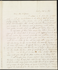 Letter from Lucy A. Browne, Sudbury, [Mass.], to Maria Weston Chapman, Oct. 19 / [18]46