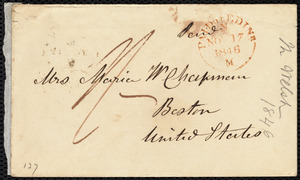Letter from Mrs. Mary Welsh, Montpelier, Edin[bu]r[gh], [Scotland], to Maria Weston Chapman, Nov'r 17th, 1846