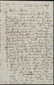 Letter from Richard Davis Webb, Dublin, [Ireland], to Maria Weston Chapman, Dec. 3, 1846
