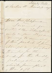 Letter from Sarah C. Haughton, 35 Eccles Street, [Dublin, Ireland], to Maria Weston Chapman, March 30, 1847