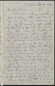 Letter from Richard Davis Webb, Dublin, [Ireland], to Maria Weston Chapman, Sept. 16, 1847