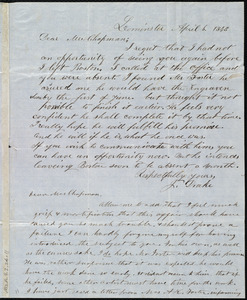 Letter from Jonathan Drake, Leominster, [Mass.], to Maria Weston Chapman, April 6, 1848