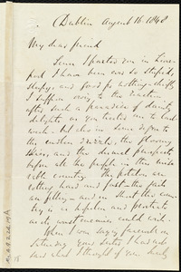 Letter from Richard Davis Webb, Dublin, [Ireland], to Maria Weston Chapman, August 16, 1848