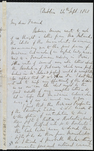 Letter from Richard Davis Webb, Dublin, [Ireland], to Maria Weston Chapman, 24th Sept. 1848