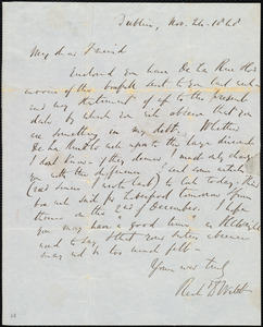 Letter from Richard Davis Webb, Dublin, [Ireland], to Anne Warren Weston, Nov. 24, 1848