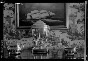 House of 7 Gables, Salem: interior, silver coffee set