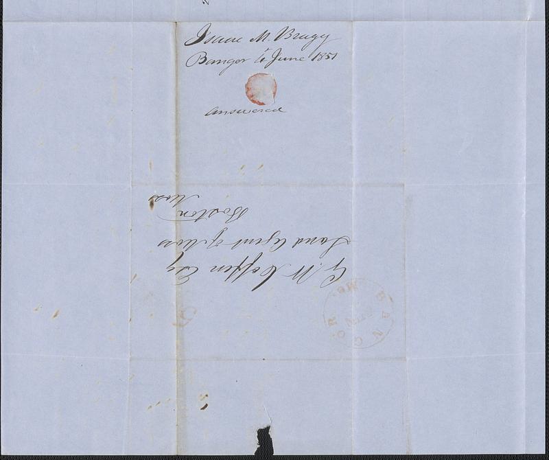 Isaac M. Bragg to George Coffin, 4 June 1851 - Digital Commonwealth