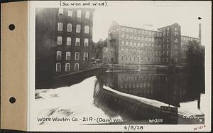 Ware Woolen Co., 21R, dam, Ware, Mass., Jun. 8, 1928