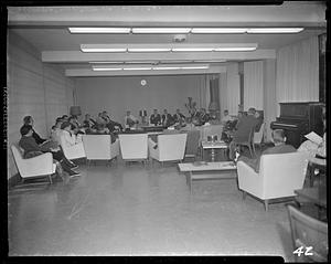 A group seated in a room