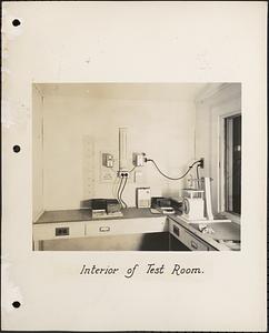 Interior of test room