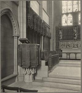 Boston, Emmanuel Church, Lindsay Memorial Chapel, interior, altar and stalls