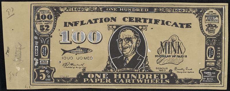 Texas "Counterfeit"-Here's the "funny money" dreamed up by some Texans and widely distributed which has the Treasury and Justice Departments in a tizzy over whether its circulation should be stopped. Undoubtedly Harry doesn't like it, but the, why should he!