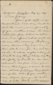 Letter from Zadoc Long to John D. Long, August 27, 1869