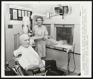 Railroad Dentistry -- Dr. Ed Guest and his wife, Kate, are the answer to a shortage of dentists in remote areas of northern Ontario. They travel around in a "clinic on wheels" -- a railway car converted to accommodate a dental office and mobile home.
