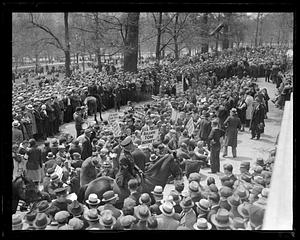 A crowd of people at a protest
