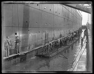 SS George Washington in dry dock