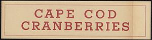 Cape Cod Cranberries Box Label