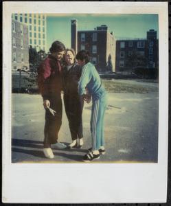Val Postell, left, and friends in Newtowne Court