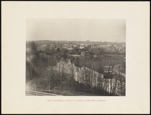 View northeast from St. Mary's cemetery - Lawrence