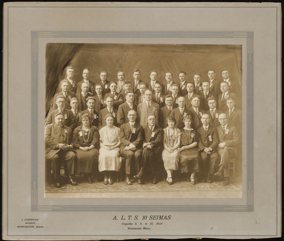 A. L. T. S. 10 Seimas. Geguzės 8, 9, 10, 1924. Worcester, Mass.