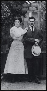 Portrait of a man and a woman outside