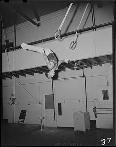 SC gymnast on the flying rings