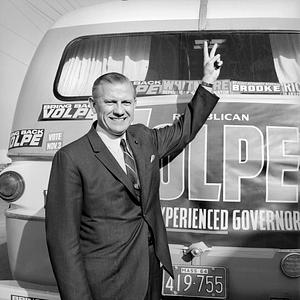 Governor of Massachusetts John Anthony Volpe campaigning, New Bedford