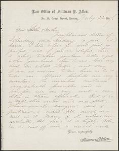 Letter from John D. Long to Zadoc Long and Julia D. Long, July 22, 1867