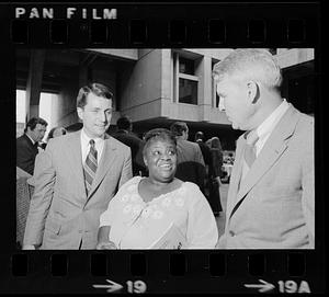 Elma Lewis at City Hall ceremony honoring black artists, Boston