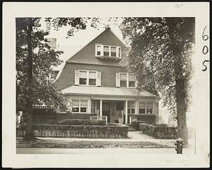 Home of Frederick Mansfield, who has announced his candidacy for Mayor of Boston, at 15 Elm Hill avenue, Roxbury.