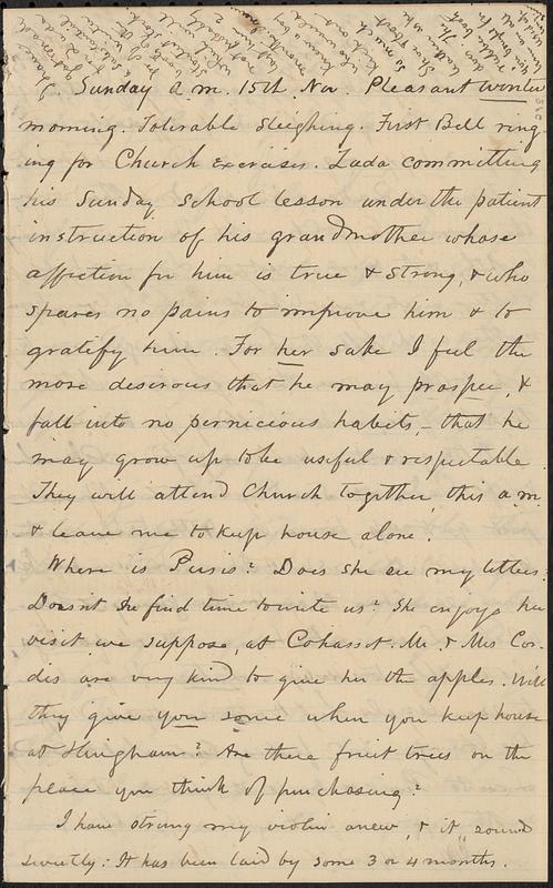 Letter from Zadoc Long to John D. Long, November 15, 1868