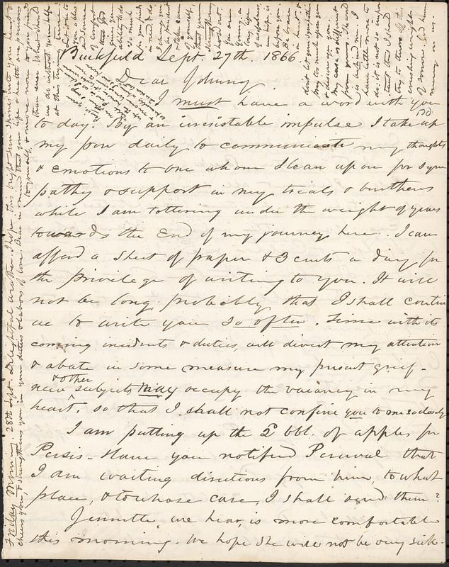 Letter from Zadoc Long to John D. Long, September 27, 1866 - Digital ...