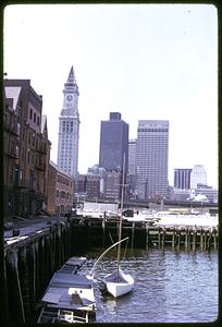 Boston buildings, Custom House Tower to the left