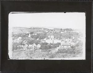 View of a village on a hill