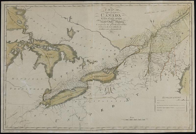 A map of Upper and Lower Canada