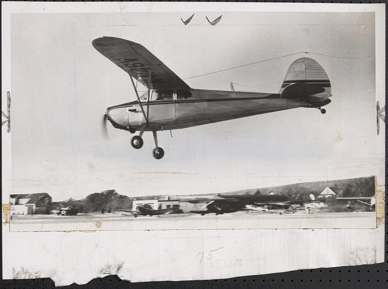 Gail Geffers in flight from Marshfield Airport