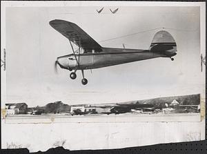 Gail Geffers in flight from Marshfield Airport