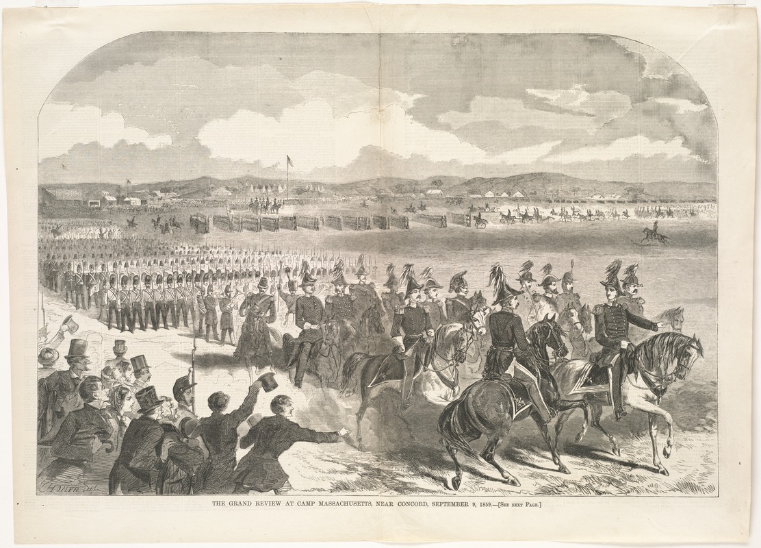 The Grand Review at Camp Massachusetts, near Concord, September 9, 1859 ...