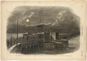 The advance guard of the Grand Army of the United States crossing the Long Bridge over the Potomac, at 2 A.M. on May 24, 1861