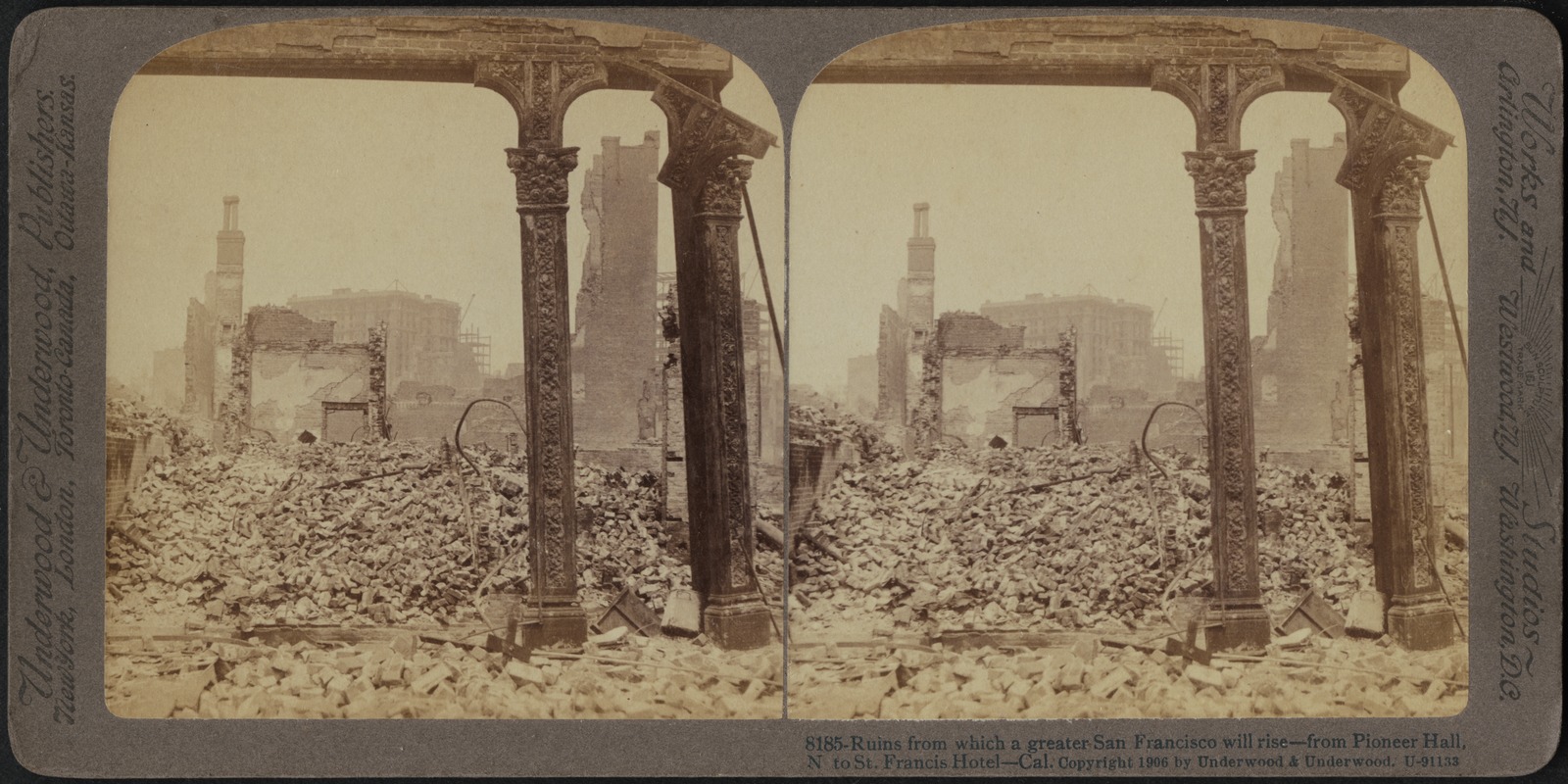 Ruins From Which A Greater San Francisco Will Rise From Pioneer Hall   Image Access 800 