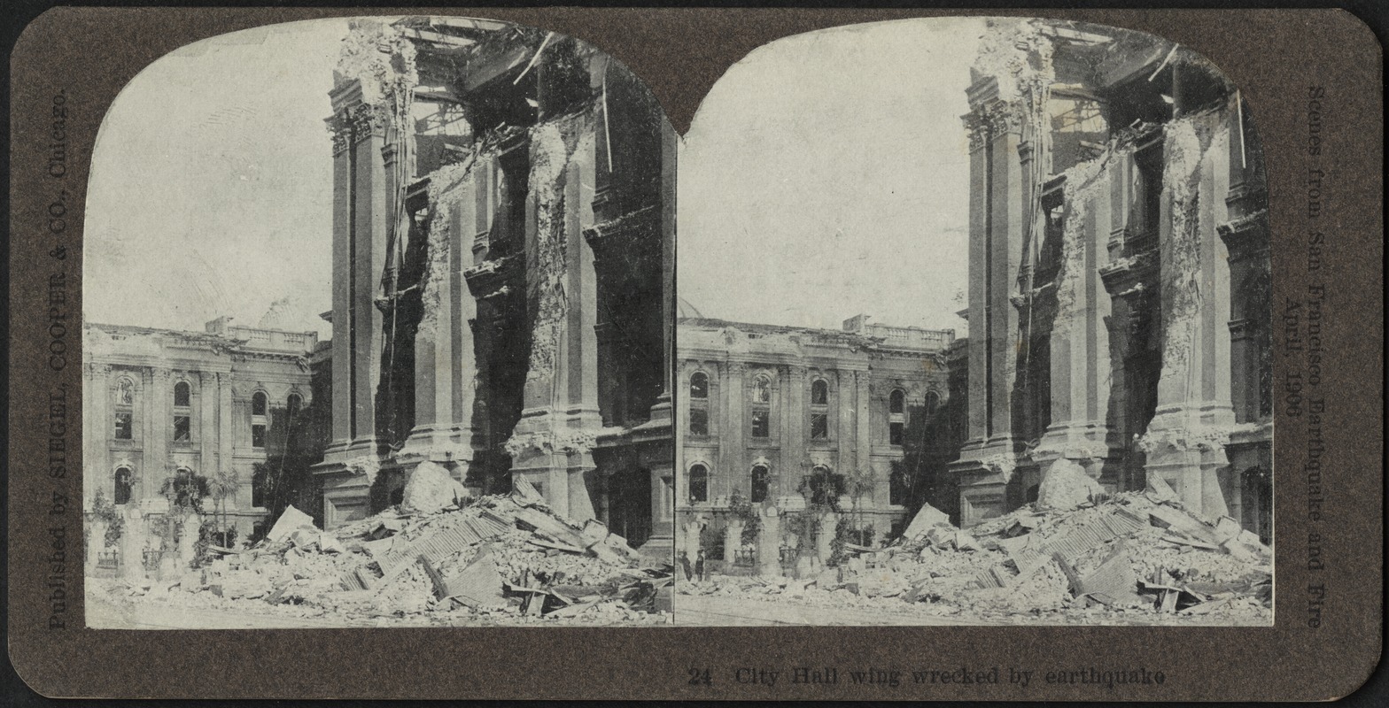 City Hall wing wrecked by earthquake