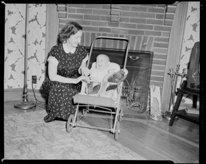 Barbara Amos and baby Jimmy Jr.