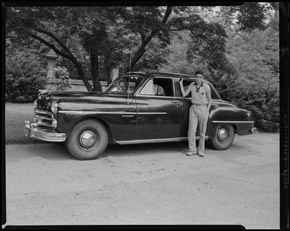 Albert Arzouhaljian at Forest Hills Cemetery, auto standing by