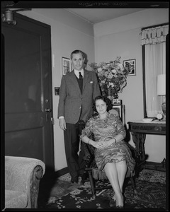 Aram Karamanoukian and his wife, standing