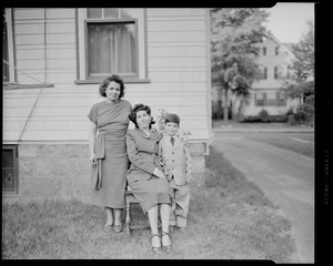 Mrs. Alice Mahakian and son Peter [and Mrs. Ester Tangookian]