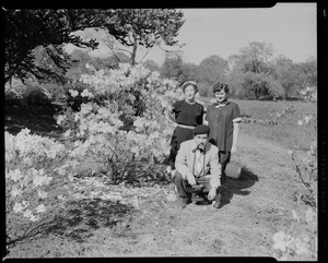 Kerop, Artemis and Jean Nahabedian at Arnold Arboretum