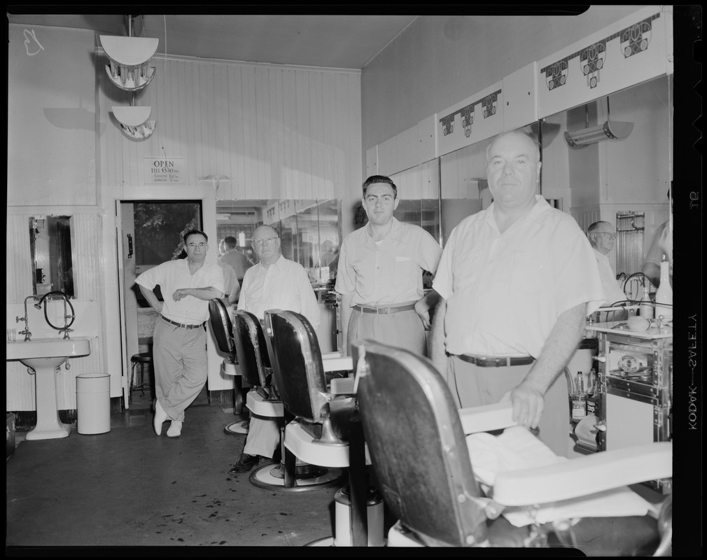 Paul, barber shop, 383 Centre St. Digital Commonwealth