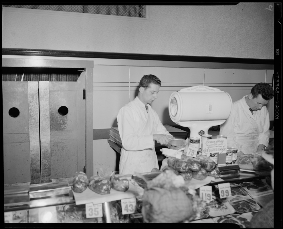 Business district. Super market. First National stores. Joe Carr ...