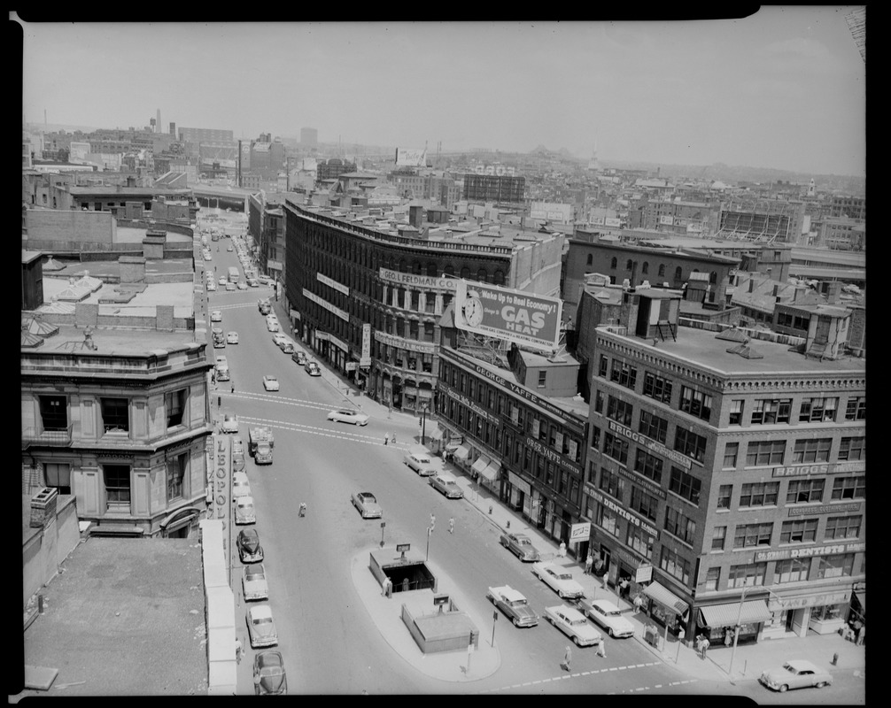 Dock Square. Faneuil Hall Sq. Washington, Elm, Congress and Devonshire Streets