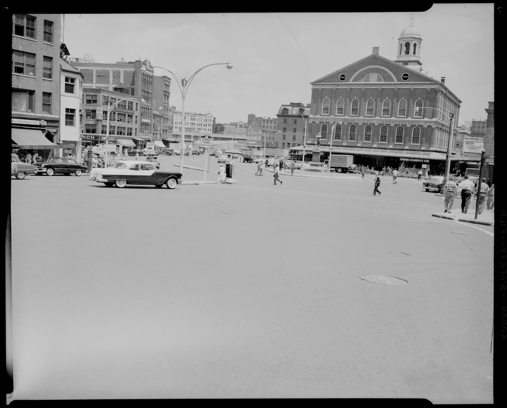 Dock Square. Faneuil Hall Sq. Washington, Elm, Congress and Devonshire Streets